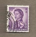 Stamps Hong Kong -  Reina Isabel II
