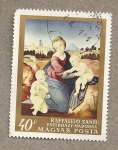 Stamps Hungary -  Madonna de Rafael Santi