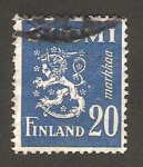 Stamps : Europe : Finland :  367 - león rampante