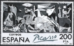 Stamps Spain -  2630  Guernica de Pablo Ruiz Picasso, Sello procedente de Hoja Bloque.