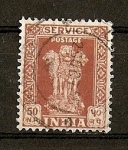 Stamps India -  Columna de Asoka / Valor en Naye Paisa.