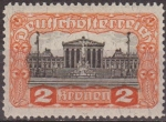 Sellos del Mundo : Europa : Austria : Austria 1919 Scott 219 Sello * Edificio del Parlamento 2k Osterreich Autriche 