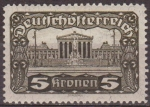 Stamps Austria -  Austria 1919 Scott 223 Sello * Edificio del Parlamento 5k Osterreich Autriche 