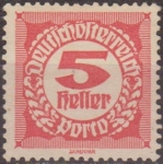 Stamps Austria -  AUSTRIA 1920 Scott J75 Sello * Cifras Numeros 5h Osterreich Autriche 