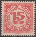 Stamps Austria -  AUSTRIA 1920 Scott J77 Sello * Cifras Numeros 15h Osterreich Autriche 