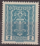 Stamps Austria -  AUSTRIA 1922 Scott 252 Sello * Simbolos del Trabajo y la Industria 2k Osterreich Autriche 