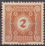 Stamps Austria -  AUSTRIA 1922 Scott J104 Sello * Cifras Numeros 2k Osterreich Autriche 