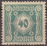 Stamps Austria -  AUSTRIA 1922 Scott J112 Sello * Cifras Numeros 40k Osterreich Autriche 