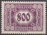Stamps Austria -  AUSTRIA 1922 Scott J123 Sello **  Cifras Numeros 800k Osterreich Autriche 