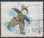 Stamps Canada -  CANADA 2009 Scott Sello Navidad Christmas Dibujo Niño Jugando en Nieve usado 