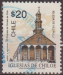 Stamps : America : Chile :  CHILE 1993 Scott 1053 Sello Iglesias de Chiloe Vilupulli usado 20$ 