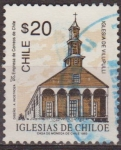 Sellos del Mundo : America : Chile : CHILE 1993 Scott 1053 Sello Iglesias de Chiloe Vilupulli usado 20$ 