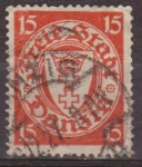 Stamps Germany -  Danzing 1924 Scott 176 Sello Escudo de Armas usado 