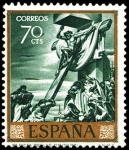 Stamps Spain -  1712 - Pintura - Cristo dicta reglas Orden Predicadores