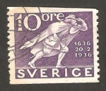 Sellos del Mundo : Europa : Suecia : III centº de correos, cartero a pie