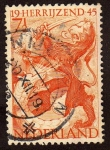 Stamps : Europe : Netherlands :  leon rampante