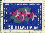 Stamps : Europe : Switzerland :  Redes telefonicas automaticas