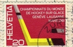 Stamps Switzerland -  Campeonato del mundo de hockey sobre hielo