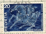 Sellos de Europa - Suiza -  Planetario de Luzerna (Constelacion de Centauro)