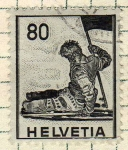 Stamps Switzerland -  Abanderado mutilado
