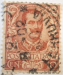 Stamps Italy -  floreado