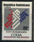 Stamps Dominican Republic -  Scott 1028 - XXV Aniversario CODIA