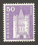 Stamps Switzerland -  puerta de saint paul, en basilea