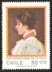 Stamps Chile -  AÑO INTERNACIONAL DE LA MUJER - RETRATO LUCIA GUZMAN