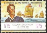 Stamps Chile -  BICENTENARIO DEL NACIMIENTO DE LORD COCHRANE - ESCUADRA LIBERTADORA