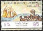Stamps Chile -  BICENTENARIO DEL NACIMIENTO DE LORD COCHRANE - TOMA DE VALDIVIA