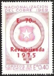 Stamps Chile -  NACIONALIZACION DEL COBRE - ESCUDO