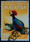 Sellos del Mundo : Asia : Malaysia : Burong Siul / Perdiz Crestada