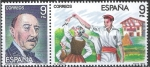Stamps Spain -  2701 Y 2702 Maestros de la Zarzuela. Jesus Guridi y El Caserío.