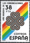 Stamps Spain -  2709 Año Mundial de las Comunicaciones. Logotipo.