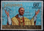 Sellos de Asia - Filipinas -  1er. Aniversario de la visita de Pablo VI