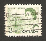 Stamps Canada -  reina elizabeth II y paisaje del pacifico