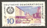 Stamps Germany -  1200 - 20 anivº de la R.D.A., plaza de Karl Marx
