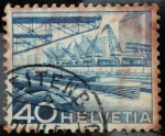 Stamps : Europe : Switzerland :  Astillero fluvial