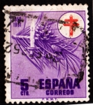 Stamps : Europe : Spain :  PRO TUBERCULOSOS - CRUZ DE LORENA EN ROJO