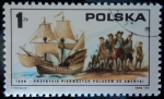 Stamps Poland -  La primera llegada de los polacos a América