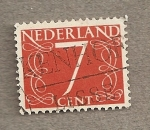 Sellos de Europa - Holanda -  cifras