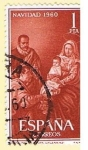 Stamps : Europe : Spain :  1325  Navidad  1960