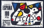 Sellos de Europa - Espa�a -  2609 Homenaje a Pablo Ruiz Picasso, por Joan Miró.