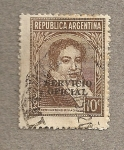 Stamps : America : Argentina :  Bernardino Ribadavia-Servicio Oficial
