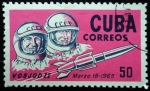Sellos de America - Cuba -  Vosjod II /  Leónov y Beliáyev