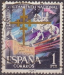 Stamps Spain -  ESPAÑA 1961 1355 Sello XXV Aniv. del Alzamiento Nacional Alcazar de Toledo 1p º Espana Spain Espagne