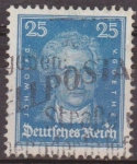 Sellos del Mundo : Europe : Germany : Deutsches Reich 1924 Scott 358 Sello Johann Wolfgang von Goethe 25 usado Alemania Allemagne Germany 