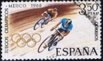 Stamps Spain -  1887  XIX Juegos Olimpicos en Mejico (Ciclismo)