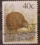 Stamps New Zealand -  brown kiwi