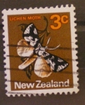 Sellos del Mundo : Oceania : Nueva_Zelanda : uchen moth